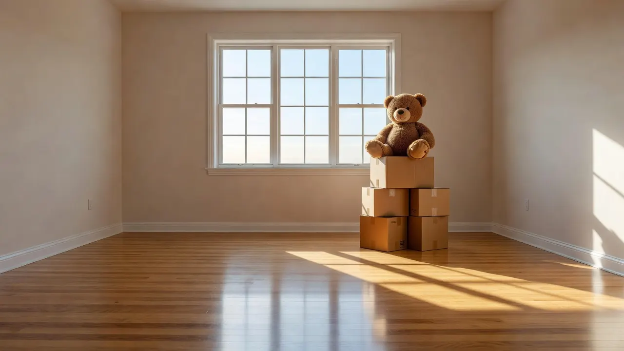 An empty home cleaned for moving day